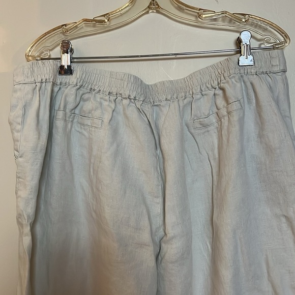 IXIMO 100% Linen Relax Fit Lantern Tapered Trousers Pants Elastic Size XXL - Picture 7 of 15